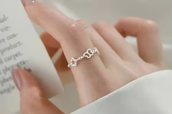 蝴蝶小花&times;開口戒指