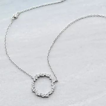 925銀飾×圓圈晶鑽×鎖骨項鍊