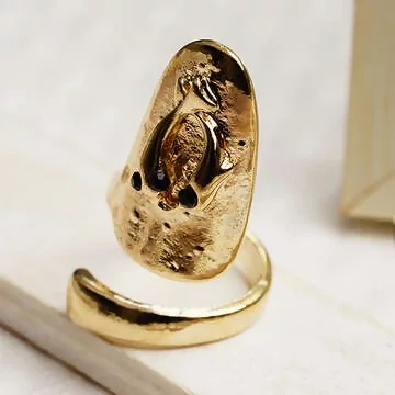 雙魚遨游×指甲戒指×金色