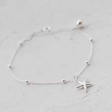 925銀飾&times;海星鈴鐺圓珠&times;手鍊