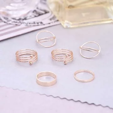 交叉繞圈圈×六套件戒指組×金