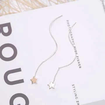 925銀針&times;星星波浪&times;流蘇耳線