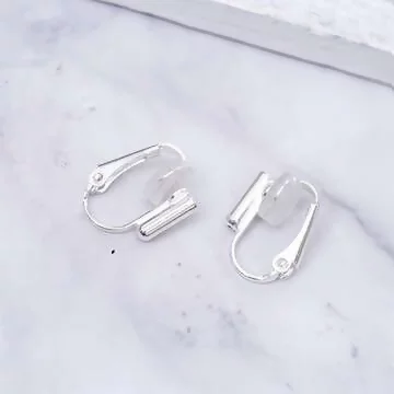 彎針插入式耳夾轉換器&times;三角耳夾&times;白銀色