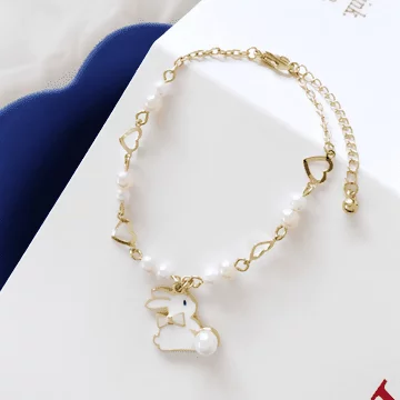 愛心蝴蝶領結小白兔&times;手鍊