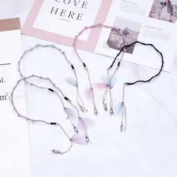 仙女蝴蝶翅膀垂珠×假耳環髮箍×共四色