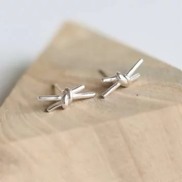 925銀針&times;打結蝴蝶結&times;耳針