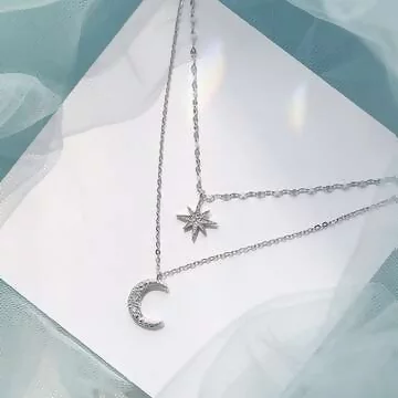 925銀飾&times;披星戴月&times;雙層鎖骨項鍊