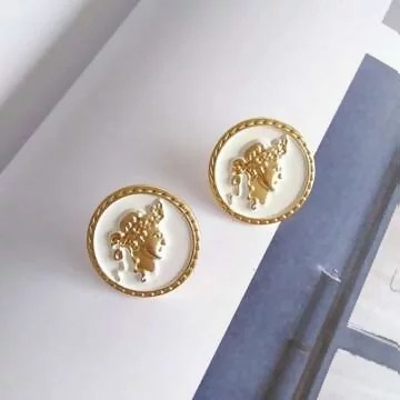 中古世紀宮廷人像&times;吊墜耳環