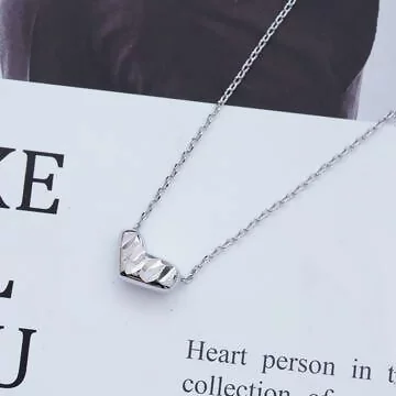 925銀飾&times;愛心立體切面&times;鎖骨項鍊