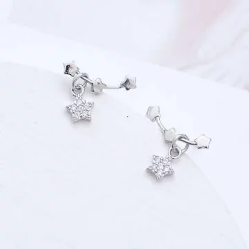 925銀針×搖曳小星星×耳針