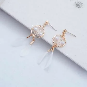 輕羽毛捕夢網&times;吊墜耳環