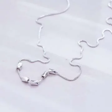 925銀飾&times;不規則三角立方&times;鎖骨項鍊
