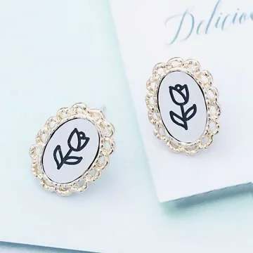 小花相框×耳環