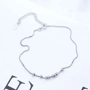 925銀飾&times;小圓珠&times;腳鍊 