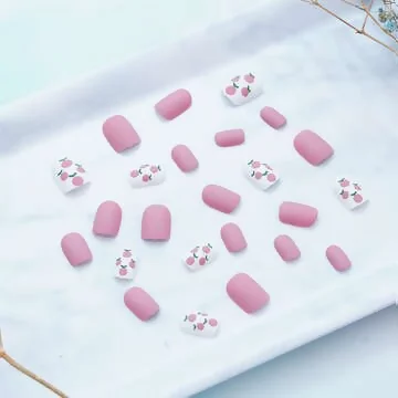 水蜜桃粉白霧面&times;穿戴式手指甲片&times;二十四入