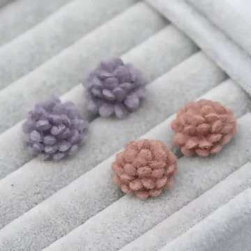 毛絨絨大麗花&times;吊墜耳環&times;共二色