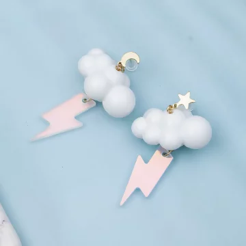 烏雲烏雲快走開×不對稱吊墜耳環