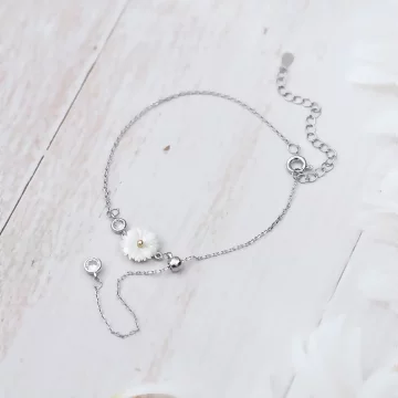 925銀飾&times;小白雛菊&times;抽拉手鍊