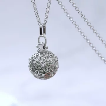 繡花球&times;薰香火山石&times;長項鍊