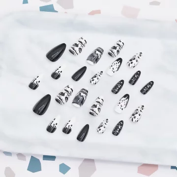 水墨龐克鬼臉亮面&times;穿戴式手指甲片&times;二十四入