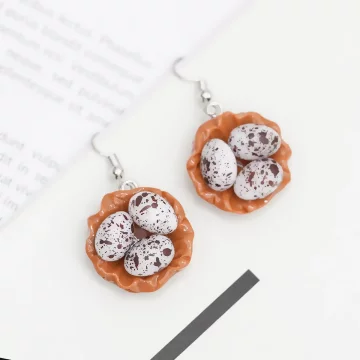 鴿子蛋鳥巢&times;吊墜耳勾