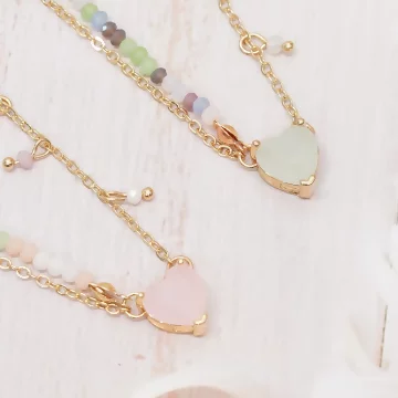 糖果愛心繽彩串珠&times;項鍊&times;共二色