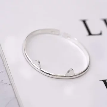 925銀飾&times;萌貓耳朵&times;開口手環