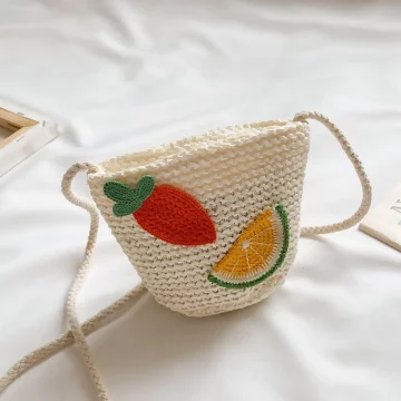 寶貝編織袋&times;棉繩斜背包&times;柳橙胡蘿蔔