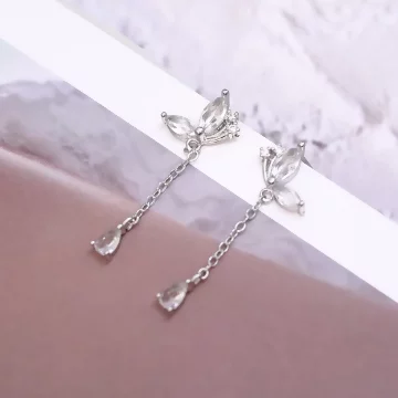 925銀針&times;晶蝶飛舞&times;吊墜耳環