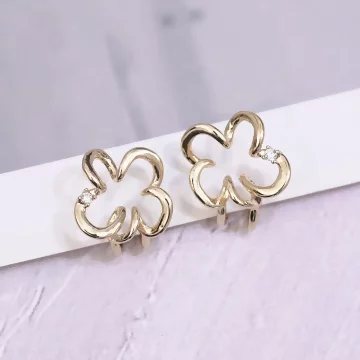花朵輪廓&times;U型耳夾