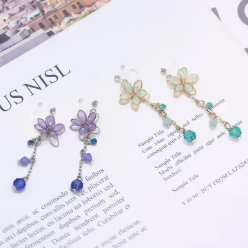 櫻花綻放&times;矽膠U型耳夾&times;共二色