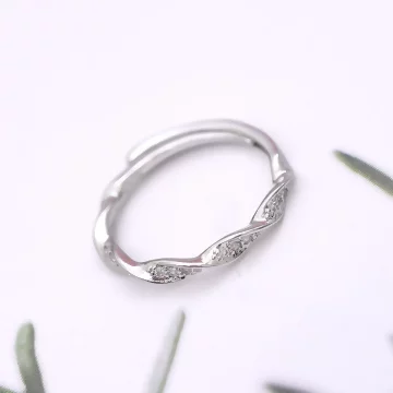 925銀飾&times;莫比烏斯晶鑽&times;開口戒指