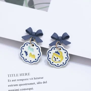 花邊灰姑娘&times;不對稱三角耳夾