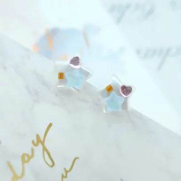 夏日多巴胺五角星&times;耳環