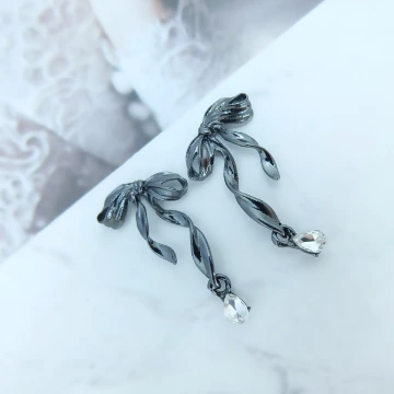 黑槍蝴蝶飄帶×耳環