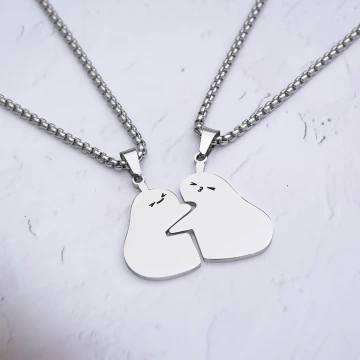 316鋼飾×貼貼小可愛×姐妹閨蜜情侶項鍊組