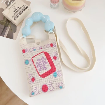 甜甜圈提把針織包&times;斜背包&times;麻將發