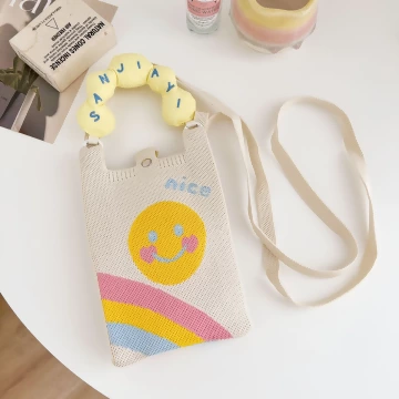 甜甜圈提把針織包&times;斜背包&times;nice笑臉