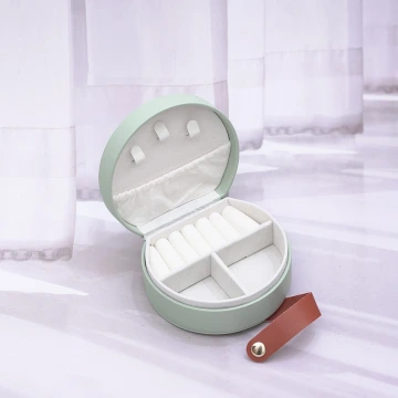 半月形皮革×小手提飾品盒×咖綠