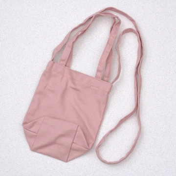 素面帆布水杯袋×手提兩用×斜背袋×粉紅