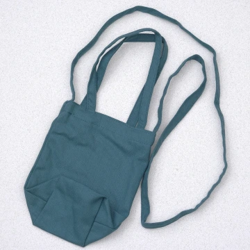 素面帆布水杯袋&times;手提兩用&times;斜背袋&times;土耳其藍