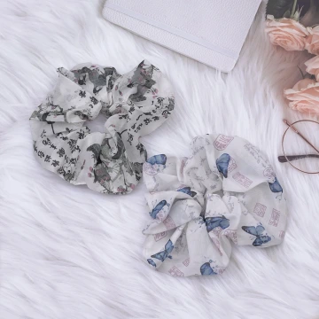 古風水墨雪紡紗&times;大腸圈髮束&times;共二色