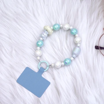 小熊寶貝奶瓶×手機腕帶掛繩×藍色