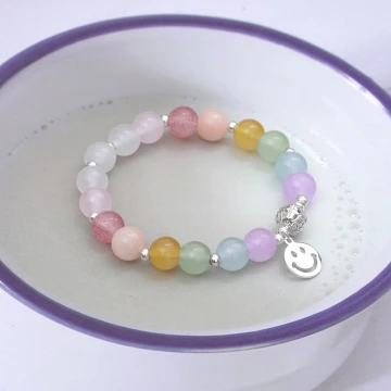 笑臉琉璃多巴氨&times;固定式串珠手鍊