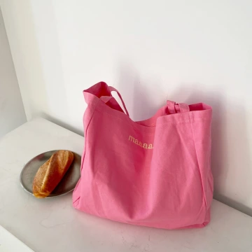 多巴氨字母大容量×肩背包×粉紅