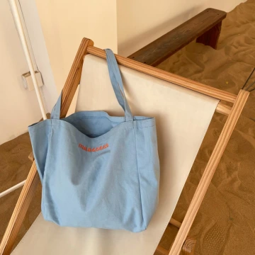 多巴氨字母大容量&times;肩背包&times;藍色