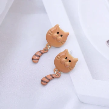 焦糖麵包貓咪&times;吊墜耳環