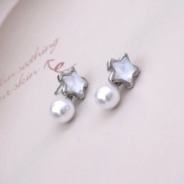 溫柔小星星珍珠×吊墜耳環
