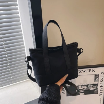 休閒托特小包×斜背袋×黑色