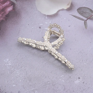 精緻細碎小珍珠×鯊魚夾